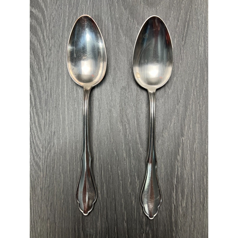 Vtg Solingen Rostfrei Tablespoon Lot of 2 Silver Plate 100 Flatware